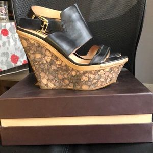 Modern Vintage leather wedge sandals